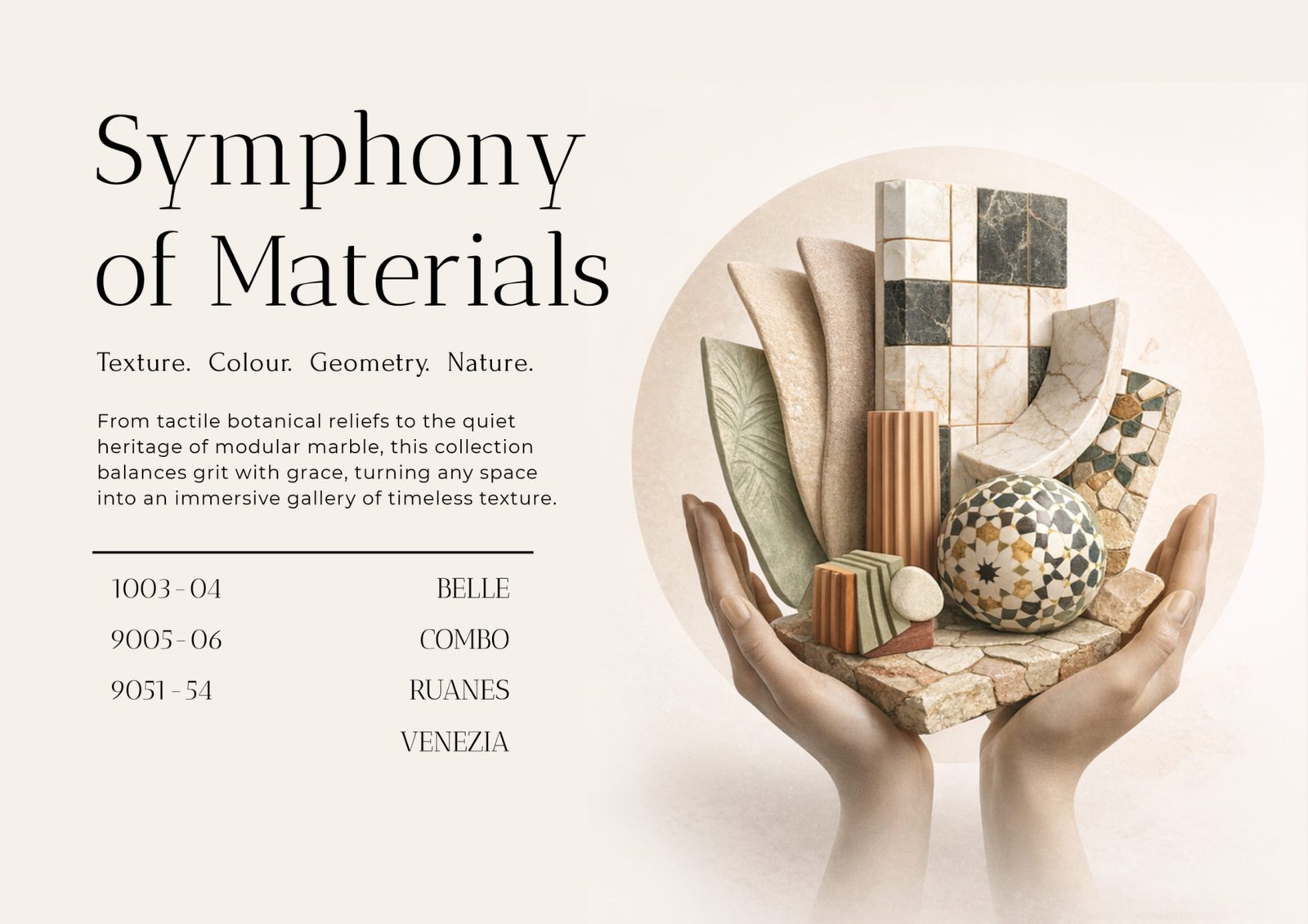 Symphony of materials — tile, stone and texture study